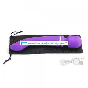 10 Speed Rechargeable Magic Wand Vibrator Body Massage G-spot AV Wand Massager Dual Head Vibrator Sex Toy For Women