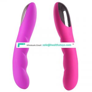 10 frequency single point heating g-spot dildo vibrator Silicone massage wiggly wand pink vibrator