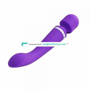 2017 Sex Toy USB Charging Silicone Pink Double Headed Vibrator