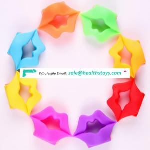 2017 Soft Rubber High Quality Lip Shaped Vibrator Cock Ring