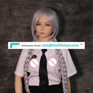 2018 New cute 158cm real life sex toy flat breast cheap silicone sex doll for male
