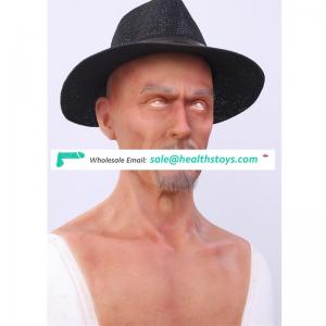 2019hotsale Artificial SimulatedSilicone Europe Man Face Human Skin For Women To Be Man Crossdresser Masquerade Halloween