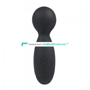 Black Mini Cordless Wand Electric Massager For Neck Back Deep Tissue Powerful Body Sex Toy Massager Mini Vibrator