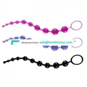 Colorful Extra Long Soft Silicone Anal Beads for Sex Anal Beads Toy