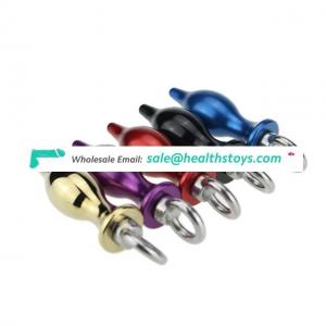 Colorful Ring Tail Metal Anal Toys Smooth Touch Butt Plug Erotic Anal Plug Products