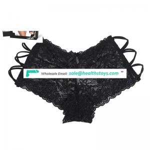 Factory cheap price high quality lace hot black girls wearing panties