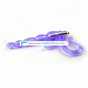 Factory directly sale crystal bead adult sex toys anal Beads Silicone Anal Plug vibrator for woman