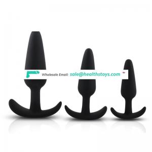 Free Sample Adult Anal Training Silicone Anal Expand Prostate Massager 3 Size Butt Plug Set