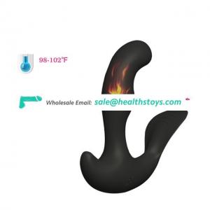 Heated 10 Speed Medical Silicone Homemade Sex Toy Prostate Massager Anal Vibrator for Men