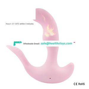 Heated silicone homemade sex toy prostate massager Anal vibrator for men