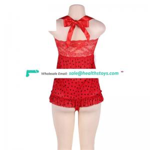 In Stock Wholesale Factory Price Red Girls Sex Sleeping Dress