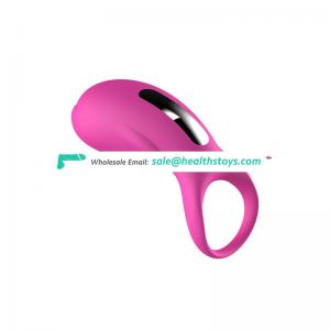 Manufacturers selling Waterproof silicone penis ring Multifrequency clitoral stimulator Silent double shock penis vibrator