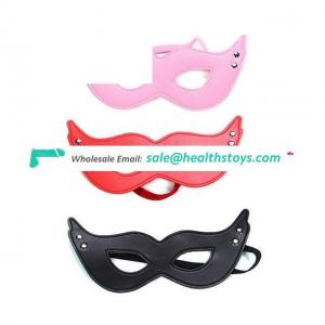 PU Leather Fox Face Eye Mask Blindfold For Couples Cosplay Role Play Adult Games Halloween Night Club Party Eye Mask