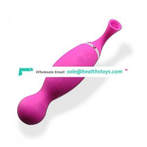 Popular japan Mini AV massager vibrator with suction sex adult toys for women tits clitoris