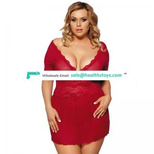 Red ohyeah fat women sexy cupless babydoll lingerie