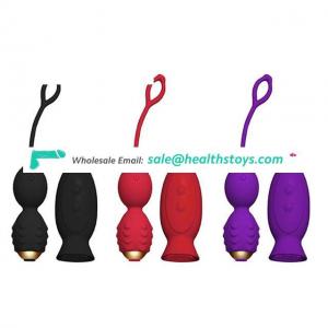 Silicone 12 speeds vibrating remote control kegel ball