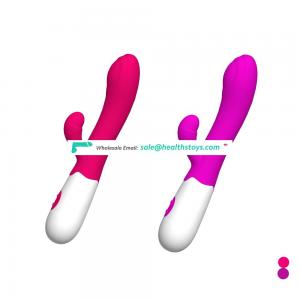 Strong Vibration Silicone G-Spot 10 Modes Vibrator In Purple Red Pink