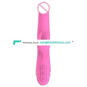Usb Rechargeable Silicone Huge Dildo Rabbit  For Women Vibrator Sex Toys