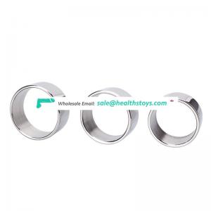 Wholesale New Design Magnetic Easy Work Scrotum Stretchers Stainless Steel Metal Cock Ring Sex Toys Man Delay Ejaculation