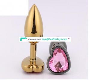 Wholesale Stainless Steel Metal Anal Plug with Metal Material Small Size Heart Jewelry Design Metal Butt Plug