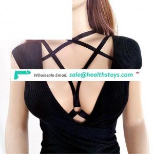 Women Harness Elastic Cupless Cage Bra Hollow Out Strappy Crop Top Bra