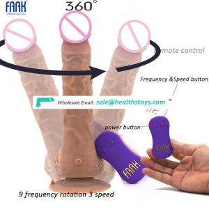 2019 FAAK New sex vibrator multi-functional rotation dildo wireless remote control penis vibrator sex toy women adult faak