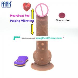 2019 New FAAK311 21.5cm plused vibrator wireless remote control penis vibrator sex toy women adult electric pulse dildo vibrator