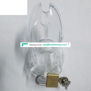 FAAK 10cm transparent plastic cage urethral chastity device for male keyholder chastity  penis cage wholesale sex toys