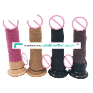 FAAK 17.5cm 6.88" dia 3.4cm anal plug dildo sex toys pink flesh coffee realistic soft flexible lifelike dildo silicone for women