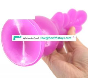 FAAK 18.5cm Juguetes sexuales unisex anal plug  thick  rubber penis ith strong suction cup for women g spot finger Masturbation