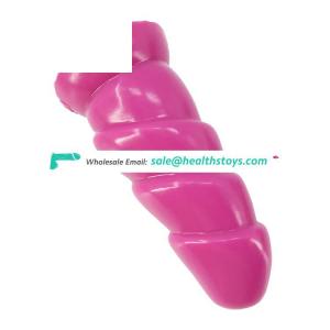 FAAK 18cm 7" 5.6cm deep texture silicone dildo realistic anal butt plug round head pink sex toys adult toys for sexual pleasure
