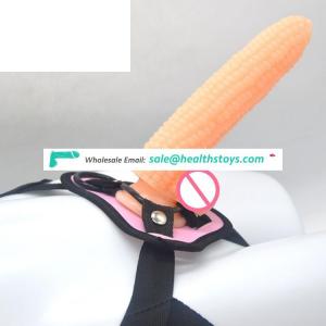 FAAK 19cm corn dildo anal with belt for male  strapon dildo pants penis with belt sex toy for lesbian