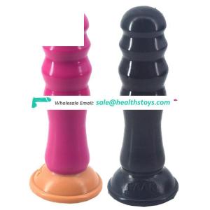 FAAK 20.5cm 8.07" thick 5.4cm butt plug anal sex toys soft realistic flexible lifelike bamboo silicone dildo for women and men