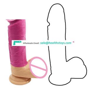 FAAK 21.5cm 8.46" 4.9cm huge anal toys flexible butt plug realistic lifelike body safe silicone pink dildos giant for couples