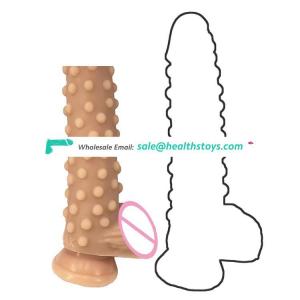 FAAK 23cm 9" 4.5cm large realistic silicone dildo flexible anal butt plug adult sex toys flesh butt plug in india for couples