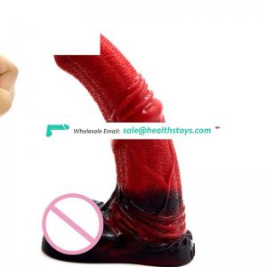 FAAK 24.5cm Red animal penis dildo  rubber penis toys sex adult horse penis
