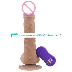 FAAK 4.2cm diameter 22.7cm 8.93 inch long flesh soft flexible silicone vibrator lifelike realistic dildo for women masturbation