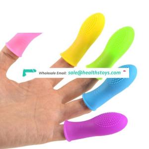 FAAK 5 colors sex shop  finger sleeve for couples lesbian sex toy for finger sleeve G-spot stimulate  sex massage