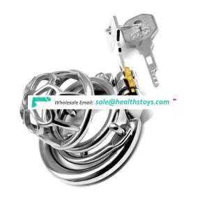 FAAK 52mm 304 stainless steel chastity lock cage penis cage for  sm chastity cage with clasp male chastity device
