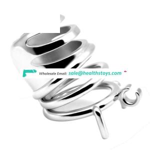 FAAK 66mm 304stainless steel  wholesale sex toys cock ring chastity lock penis cage for male chastity device chastity cage