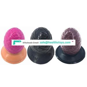 FAAK 9.5cm 3.74" 5.2cm realistic silicone anal dildo pink black coffee lifelike pine cone butt plug with suction cup for women