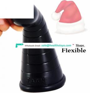 FAAK Big anal plug Christmas hat large dildo butt plug anal toys massage adult sex products penis flirt masturbate sex shop