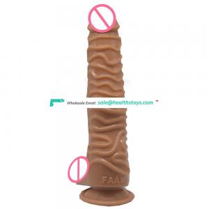FAAK Sex Toys Silicone Realistic Dildo With Ball Real Skin Full Grain Density Deep Road  Vein Silicone Dildo For Female  Pussy