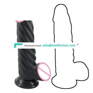 FAAK insertable length 15.5cm 6" 4cm safe anal sex toys flexible butt plug realistic 8 inch dildo black anal plug set for couple