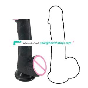 FAAK insetable length 15cm 6" dia 3.7cm waterproof anal butt sex toys realistic lifelike black women dildo for sexual pleasure