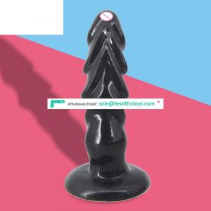 FAAK wholesale realistic dildo masturbating woman dog penis 8 inch hot sale ribbed curving dildo with suction cup for couples