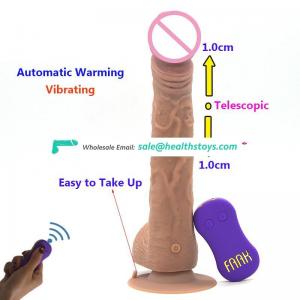 FAAK309 realistic electric dildo telescopic vibrator remote vibrator sex toy women adult  Sex toys women warming automatic dildo