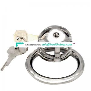 FRRK 4.9cm sex shop  chastity lock penis in cage with keyholder Male chastity device  chastity cage 304 stainless steel