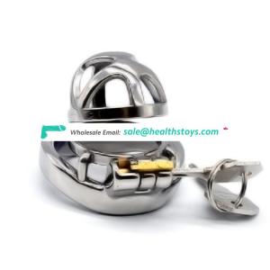 FRRK 51mm  lock penis cage with keyholder Male chastity device sm sex toys curved cock ring chastity cage