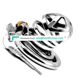 FRRK 54mm sex shop lock chastity cage lock penis in cage with keyholder Male chastity device  chastity cage stainless steel